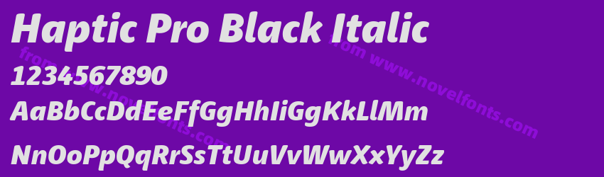 Haptic Pro Black ItalicPreview Haptic Pro Black ItalicPreview