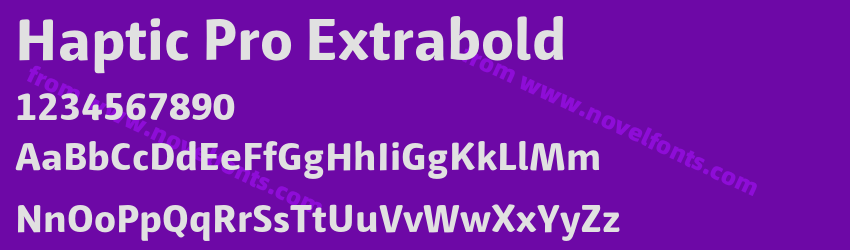 Haptic Pro ExtraboldPreview Haptic Pro ExtraboldPreview