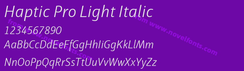 Haptic Pro Light ItalicPreview Haptic Pro Light ItalicPreview