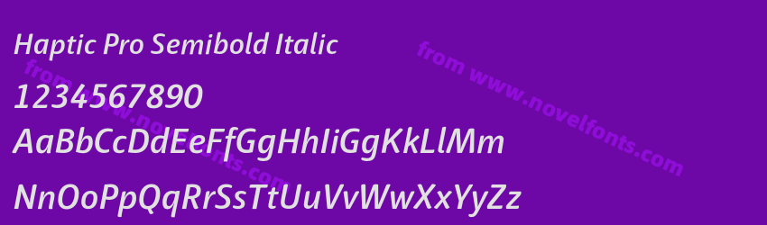 Haptic Pro Semibold ItalicPreview Haptic Pro Semibold ItalicPreview
