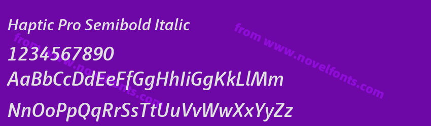 Haptic Pro Semibold ItalicPreview Haptic Pro Semibold ItalicPreview