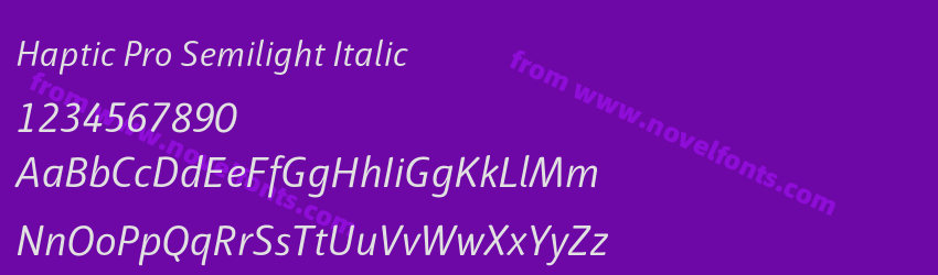 Haptic Pro Semilight ItalicPreview Haptic Pro Semilight ItalicPreview
