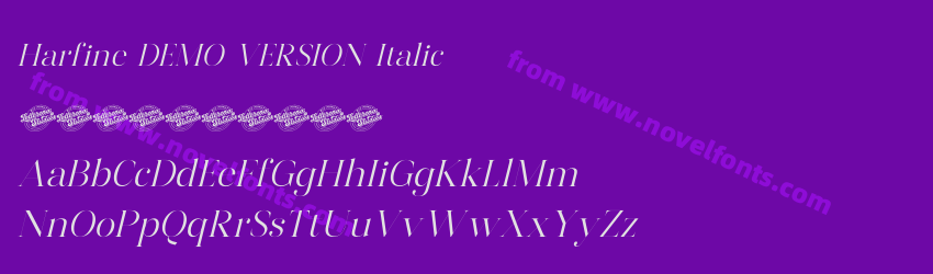 Harfine DEMO VERSION ItalicPreview Harfine DEMO VERSION ItalicPreview