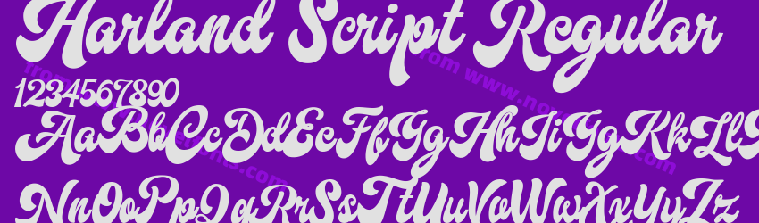 Harland Script RegularPreview Harland Script RegularPreview