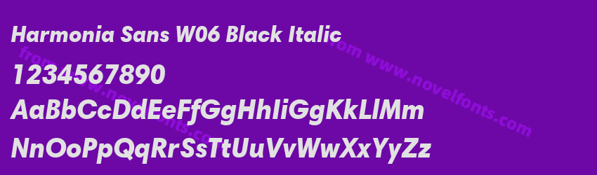 Harmonia Sans W06 Black ItalicPreview Harmonia Sans W06 Black ItalicPreview