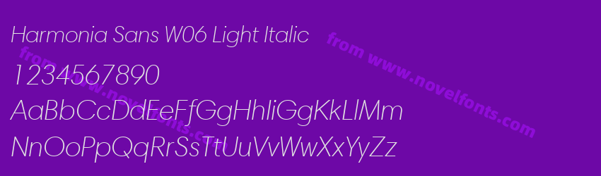 Harmonia Sans W06 Light ItalicPreview Harmonia Sans W06 Light ItalicPreview