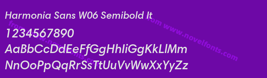 Harmonia Sans W06 Semibold ItPreview Harmonia Sans W06 Semibold ItPreview