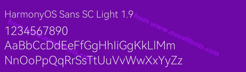 HarmonyOS Sans SC Light 1.9Preview HarmonyOS Sans SC Light 1.9Preview