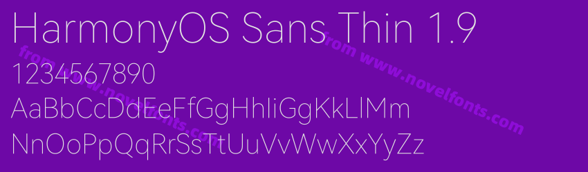 HarmonyOS Sans Thin 1.9Preview HarmonyOS Sans Thin 1.9Preview