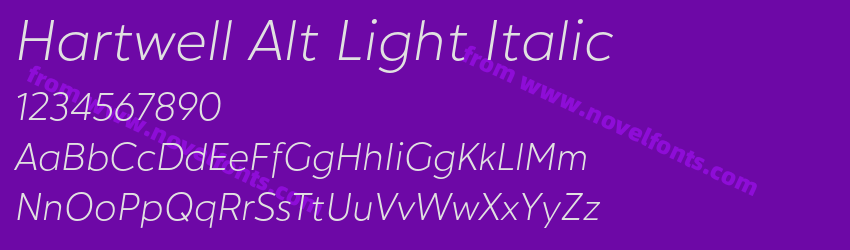 Hartwell Alt Light ItalicPreview Hartwell Alt Light ItalicPreview