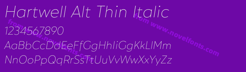 Hartwell Alt Thin ItalicPreview Hartwell Alt Thin ItalicPreview