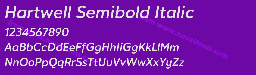 Hartwell Semibold ItalicPreview Hartwell Semibold ItalicPreview