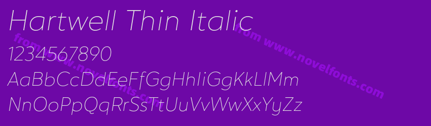 Hartwell Thin ItalicPreview Hartwell Thin ItalicPreview