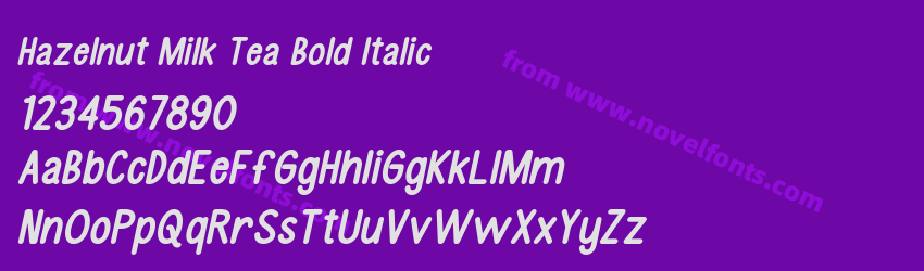 Hazelnut Milk Tea Bold ItalicPreview Hazelnut Milk Tea Bold ItalicPreview