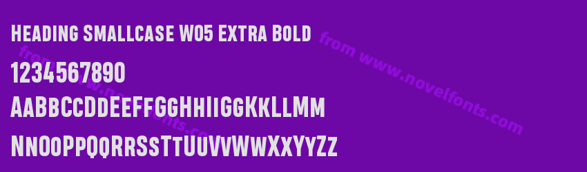 Heading Smallcase W05 Extra BoldPreview Heading Smallcase W05 Extra BoldPreview