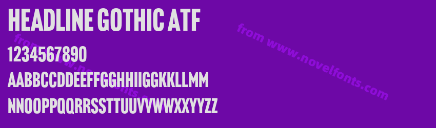 Headline Gothic ATFPreview Headline Gothic ATFPreview