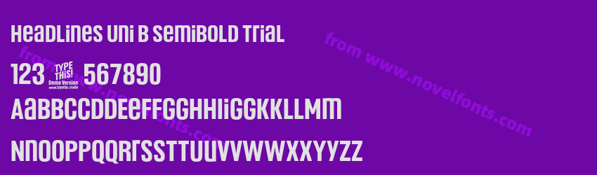 Headlines Uni B Semibold TrialPreview Headlines Uni B Semibold TrialPreview