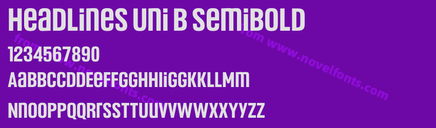 Headlines Uni B SemiboldPreview Headlines Uni B SemiboldPreview