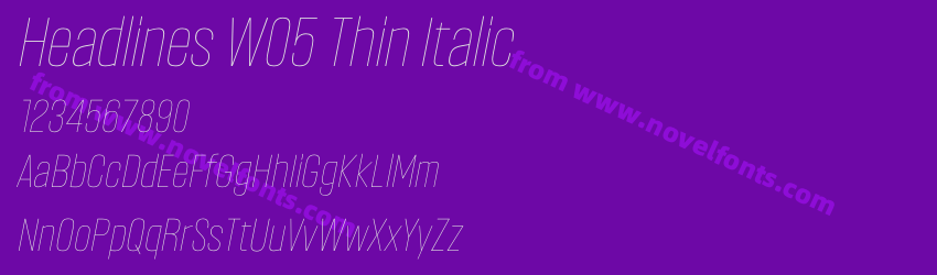 Headlines W05 Thin ItalicPreview Headlines W05 Thin ItalicPreview