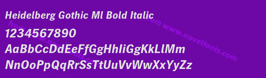 Heidelberg Gothic Ml Bold ItalicPreview Heidelberg Gothic Ml Bold ItalicPreview