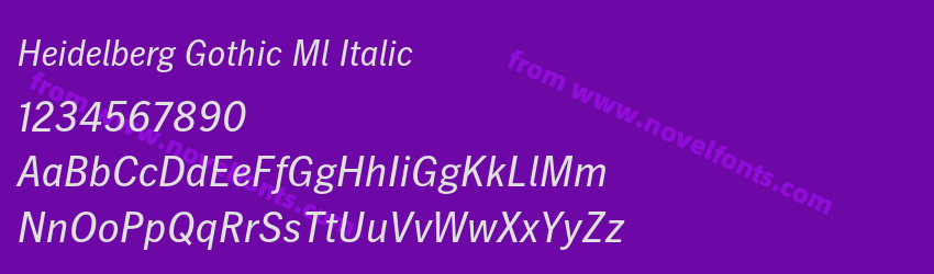 Heidelberg Gothic Ml ItalicPreview Heidelberg Gothic Ml ItalicPreview