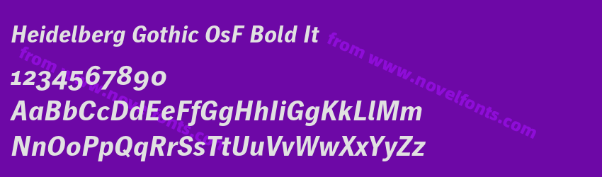 Heidelberg Gothic OsF Bold ItPreview Heidelberg Gothic OsF Bold ItPreview