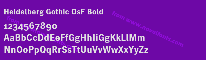 Heidelberg Gothic OsF BoldPreview Heidelberg Gothic OsF BoldPreview