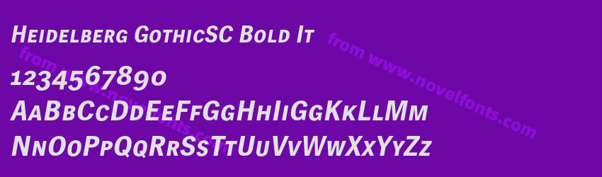 Heidelberg GothicSC Bold ItPreview Heidelberg GothicSC Bold ItPreview