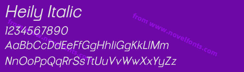 Heily ItalicPreview Heily ItalicPreview