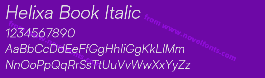 Helixa Book ItalicPreview Helixa Book ItalicPreview