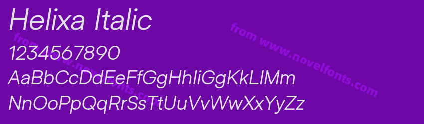 Helixa ItalicPreview Helixa ItalicPreview