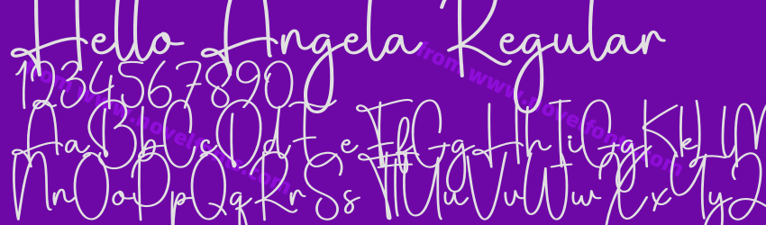 Hello Angela RegularPreview Hello Angela RegularPreview