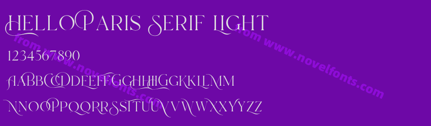 Hello Paris Serif LightPreview Hello Paris Serif LightPreview
