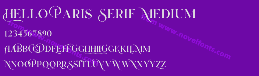 Hello Paris Serif MediumPreview Hello Paris Serif MediumPreview