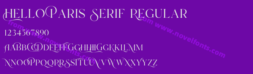 Hello Paris Serif RegularPreview Hello Paris Serif RegularPreview