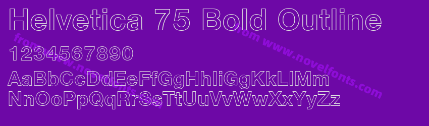 Helvetica 75 Bold OutlinePreview Helvetica 75 Bold OutlinePreview