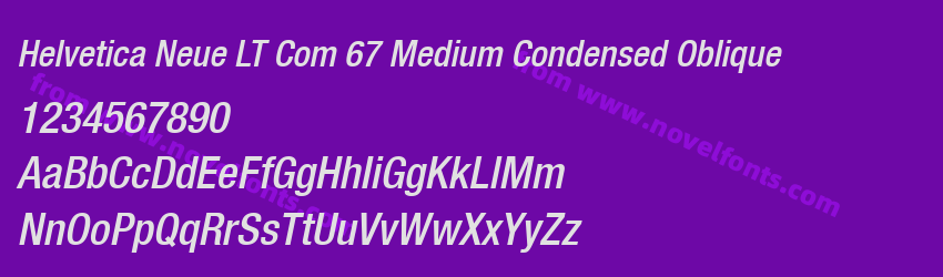 Helvetica Neue LT Com 67 Medium Condensed ObliquePreview Helvetica Neue LT Com 67 Medium Condensed ObliquePreview