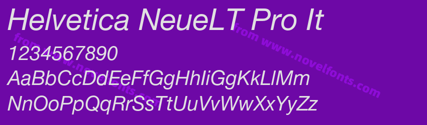 Helvetica NeueLT Pro ItPreview Helvetica NeueLT Pro ItPreview