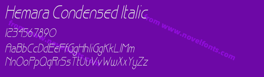 Hemara Condensed ItalicPreview Hemara Condensed ItalicPreview