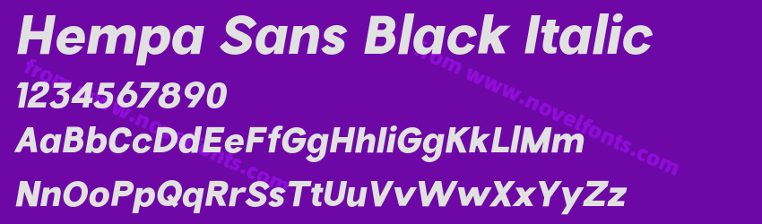 Hempa Sans Black ItalicPreview Hempa Sans Black ItalicPreview