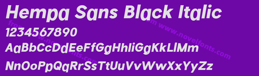 Hempa Sans Black ItalicPreview Hempa Sans Black ItalicPreview