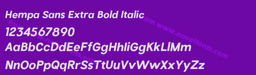 Hempa Sans Extra Bold ItalicPreview Hempa Sans Extra Bold ItalicPreview