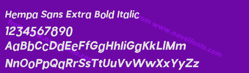 Hempa Sans Extra Bold ItalicPreview Hempa Sans Extra Bold ItalicPreview