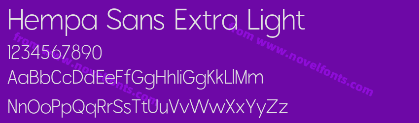 Hempa Sans Extra LightPreview Hempa Sans Extra LightPreview