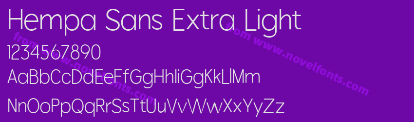 Hempa Sans Extra LightPreview Hempa Sans Extra LightPreview