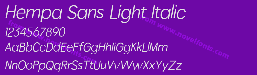 Hempa Sans Light ItalicPreview Hempa Sans Light ItalicPreview