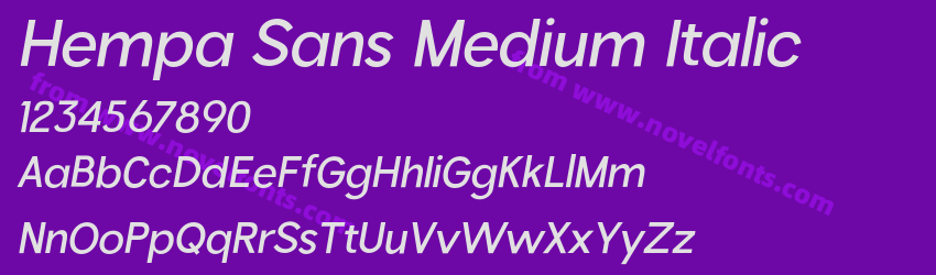 Hempa Sans Medium ItalicPreview Hempa Sans Medium ItalicPreview