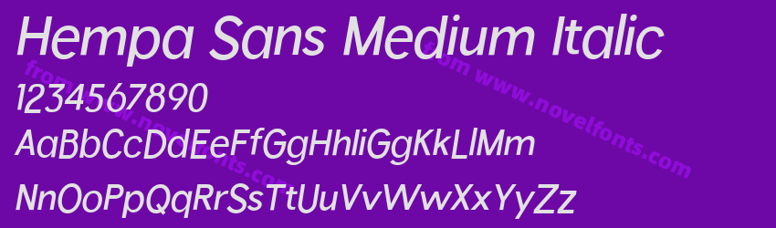 Hempa Sans Medium ItalicPreview Hempa Sans Medium ItalicPreview