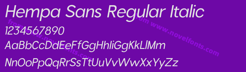 Hempa Sans Regular ItalicPreview Hempa Sans Regular ItalicPreview