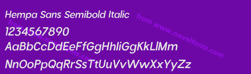 Hempa Sans Semibold ItalicPreview Hempa Sans Semibold ItalicPreview